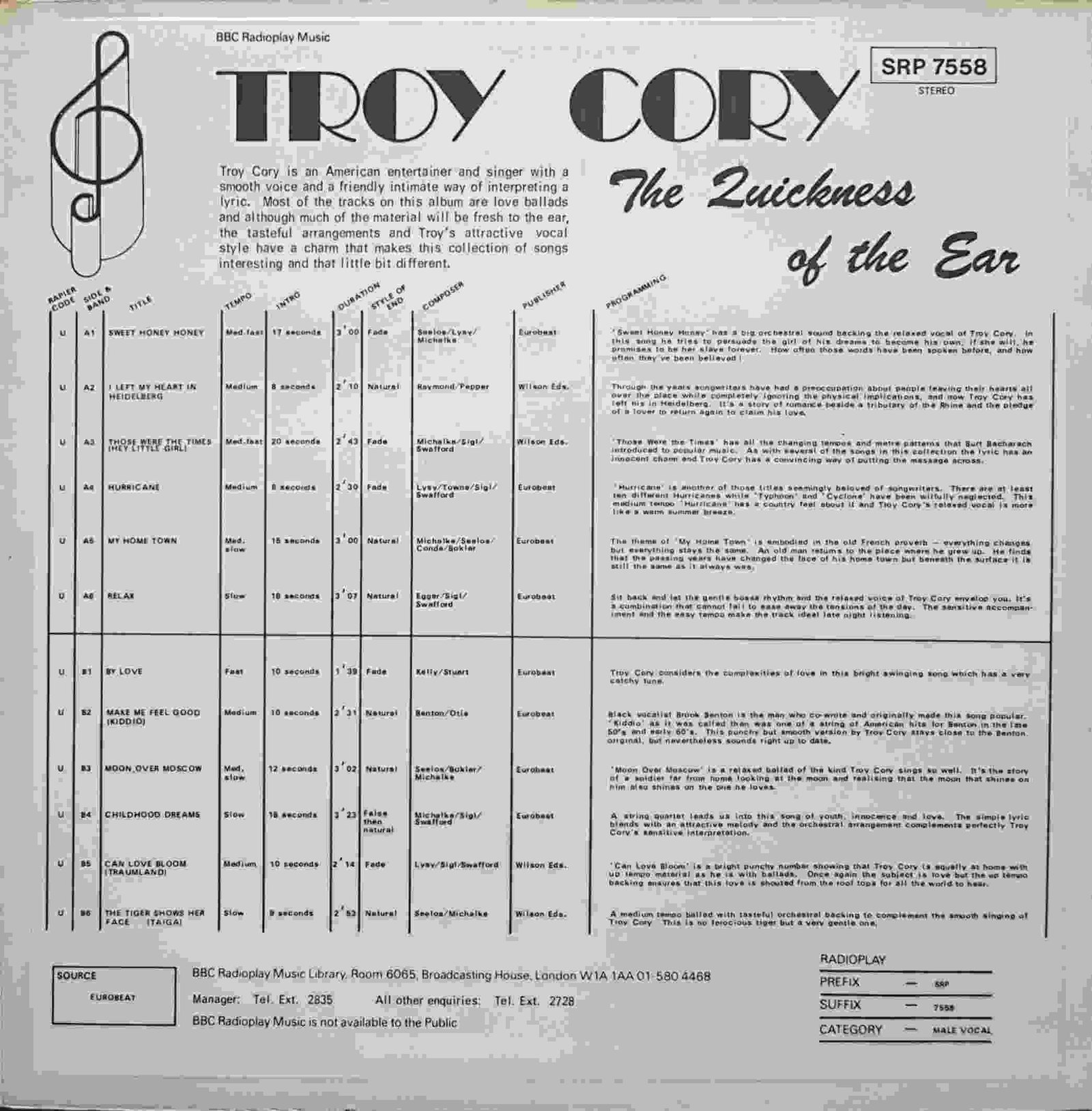 Back cover of SRP 7558